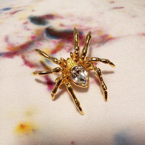 Vintage Gold-tone Spider Brooch
